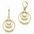 14k Yellow Gold Diamond-Cut Round Beaded Leverback Earrings