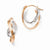 14k Rose White Gold Polished Hinged Hoop Earrings