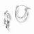 14k White Gold Polished Hinged Hoop Earrings