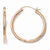 14k Rose Gold 2mm Polished Hoop Earrings