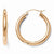 14k Rose Gold 3mm Polished Hoop Earrings