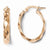 14k Rose Gold Polished & Twisted Oval Hoop Earrings