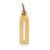 14k Gold Small Polished Elongated 0 Charm hide-image