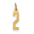 14k Gold Small Polished Elongated 2 Charm hide-image