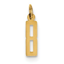 14k Gold Small Polished Elongated 8 Charm hide-image