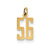 Small Polished Elongated 56 Charm in 14k Gold