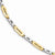 14K White and Yellow Gold Polished and Sat Link Bracelet