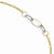 14K White and Yellow Gold Polished & Textured Anklet