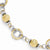 14K White and Yellow Gold Polished and Diamond-Cut Fancy Link Bracelet