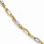 14K White and Yellow Gold Polished and Diamond-Cut Fancy Link Bracelet