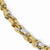 14K White and Yellow Gold Textured and Polished Fancy Link Bracelet