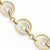 14K White and Yellow Gold Polished and Textured Fancy Link Bracelet