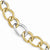 14K White and Yellow Gold Polished Link Bracelet