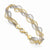 14K White and Yellow Gold Textured Twisted Bracelet