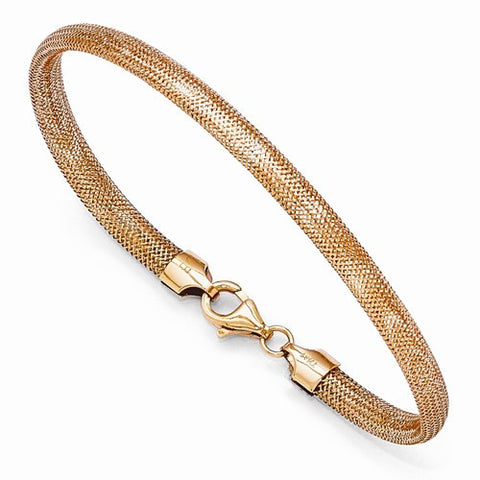 14K Rose Gold Mesh Bracelet