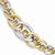 14K White and Yellow Gold Polished and Textured Fancy Link Bracelet