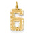 14ky Casted Large Diamond Cut Number 6 Charm hide-image