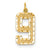 14ky Casted Large Diamond Cut Number 9 Charm hide-image