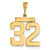 14k Gold Large Polished Number 32 Charm hide-image