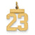 14k Gold Small Polished Number 23 Charm hide-image