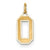 14k Gold Medium Satin Number 0 Charm hide-image