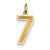 14k Gold Medium Satin Number 7 Charm hide-image