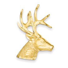 14k Gold Laser Cut Deer Charm hide-image