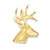 Laser Cut Deer Charm in 14k Gold