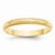 14k Yellow Gold 3mm Milgrain Half Round Wedding Band