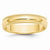 14k Yellow Gold 5mm Milgrain Half Round Wedding Band