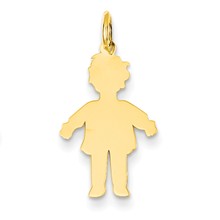 14k Gold Plain Polished Small Boy Charm hide-image