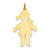 14k Gold Plain Polished Large Girl Charm hide-image