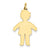 14k Gold Plain Polished Large Boy Charm hide-image