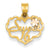 14k Gold Two-tone Sweet 16 Heart Charm hide-image