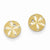 14k Yellow Gold Diamond-Cut S& Dollar Post Earrings