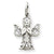 14k White Gold Praying Angel Charm hide-image