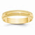 14k Yellow Gold 4mm Lightweight Milgrain Half Round Wedding Band