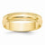 14k Yellow Gold 5mm Lightweight Milgrain Half Round Wedding Band