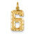 14ky Casted Medium Diamond Cut Number 6 Charm hide-image