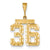 Medium Diamond-cut Number 36 Charm in 14k Gold