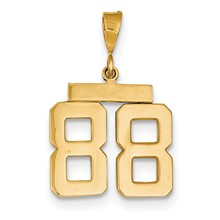 14k Gold Medium Polished Number 88 Charm hide-image