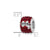 Sterling Silver Mississippi State U Polished Red Crystal Bead Charm