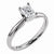 14k White Gold Moissanite 7x5mm Radiant Solitaire Ring