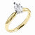 14k Two-tone Moissanite 10x5mm Marquise Solitaire Ring