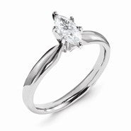 14k White Gold Forever Brilliant 12x6mm Marquise Solitaire Ring