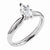 14k White Gold Moissanite 12x6mm Marquise Solitaire Ring