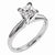 14k White Gold Moissanite 7.5mm Square Solitaire Ring