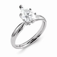 14k White Gold Forever Brilliant 8x5mm Pear Solitaire Ring