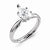 14k White Gold Forever Brilliant 8x5mm Pear Solitaire Ring