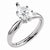 14k White Gold Moissanite 10X7mm Pear Solitaire Ring